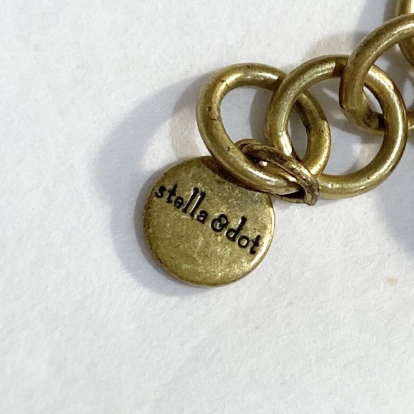 Stella & Dot Elodie Necklace Multicolor Coral Orange Blue Green Boho Festival - Picture 7 of 8